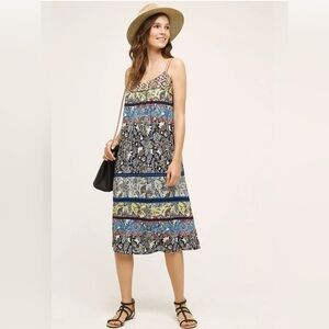 Anthropologie One September Cosima Embroidered Midi Dress Size M